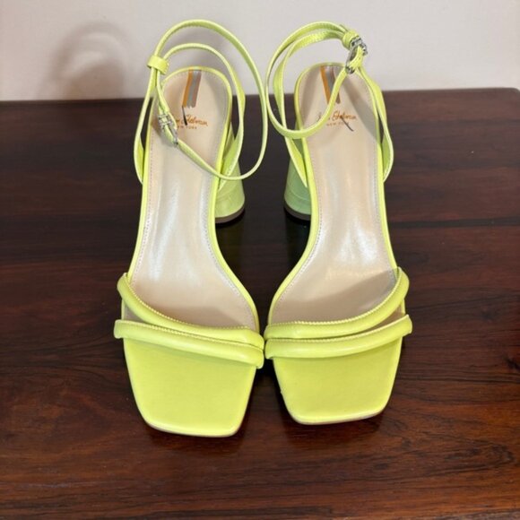 Sam Edelman Neon Yellow Block Heel Sandals NWT conditon - Picture 2 of 5